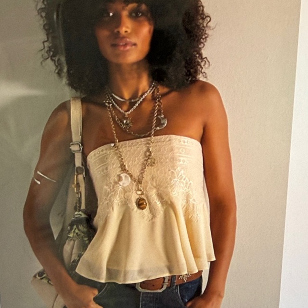 Free People Cream Camisole Top